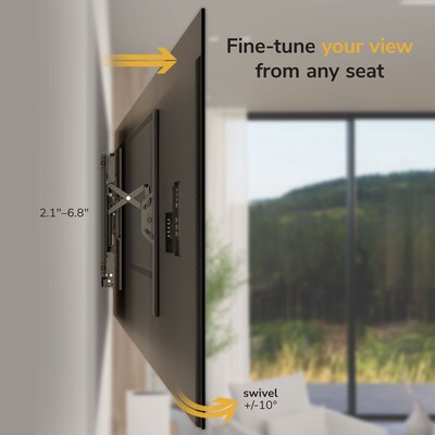 Mount-It! Heavy-Duty XL Advanced Tilt TV Wall Mount for 55" to 105" TVs, Holds Up to 176 lbs., Black (MI-413)