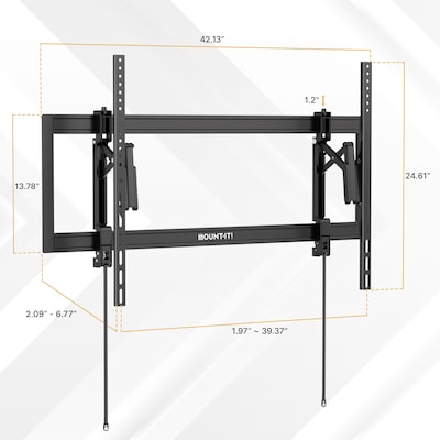 Mount-It! Heavy-Duty XL Advanced Tilt TV Wall Mount for 55" to 105" TVs, Holds Up to 176 lbs., Black (MI-413)