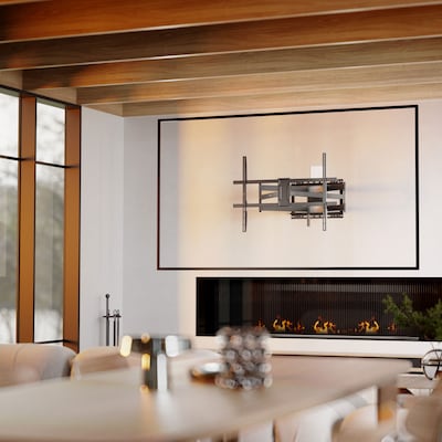 Mount-It! Full-Motion TV Wall Mount with Extra-Long Extension for 43 to 100 TVs, Holds Up to 132 lbs., Black (MI-401)