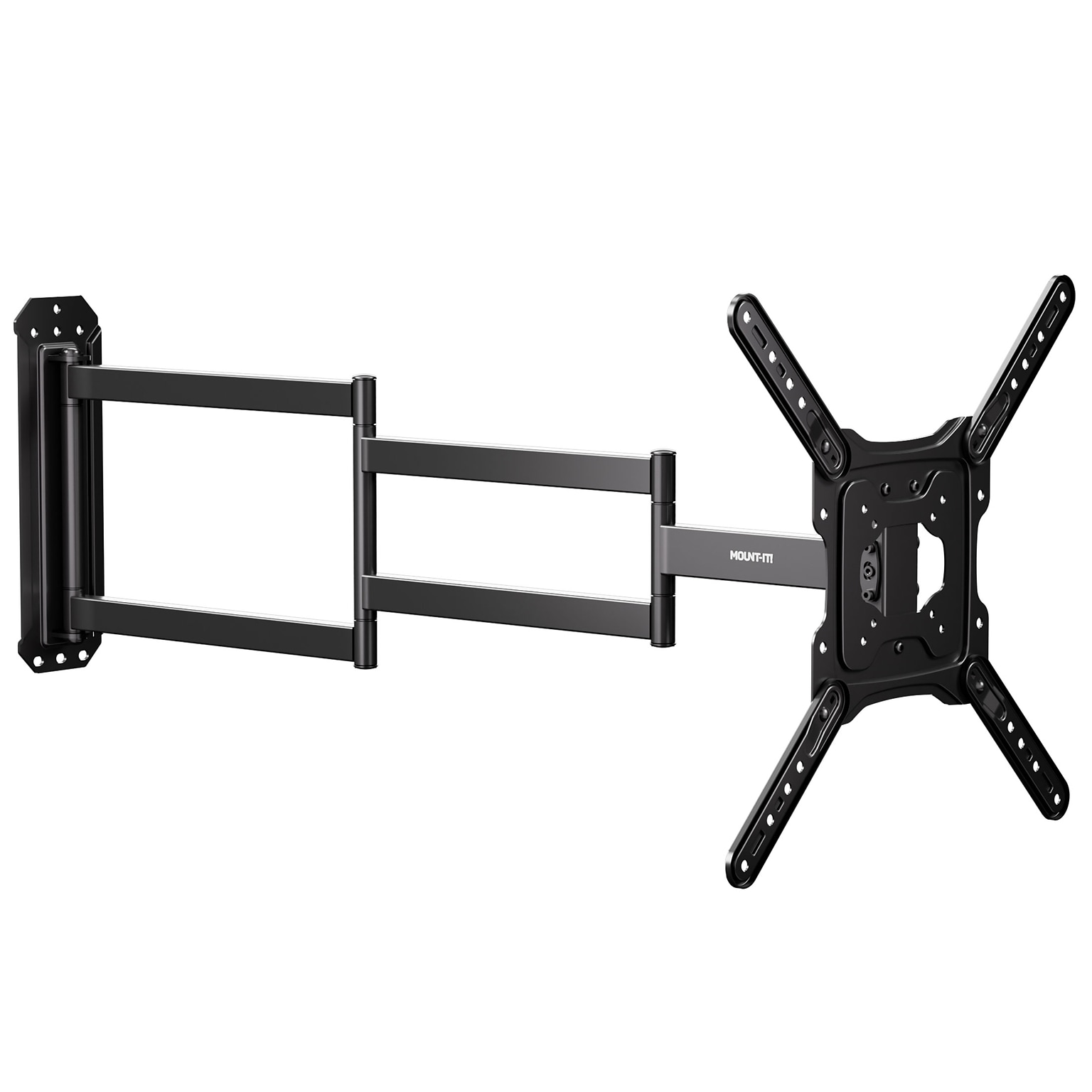 Mount-It! Full-Motion TV Wall Mount with Extra-Long Extension for 23 to 65 TVs, Holds Up to 77 lbs., Black (MI-402)