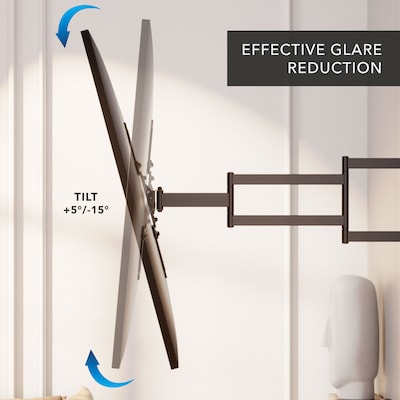 Mount-It! Full-Motion TV Wall Mount with Extra-Long Extension for 23" to 65" TVs, Holds Up to 77 lbs., Black (MI-402)