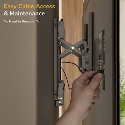 Mount-It! Heavy-Duty Advanced Tilt TV Wall Mount for 37" to 90" TVs, Holds Up to 176 lbs., Black (MI-412)