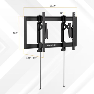 Mount-It! Heavy-Duty Advanced Tilt TV Wall Mount for 37" to 90" TVs, Holds Up to 176 lbs., Black (MI-412)