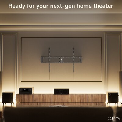 Mount-It! Heavy-Duty XXL Fixed TV Wall Mount for 37" to 140" TVs, Holds Up to 275 lbs., Black (MI-14011)