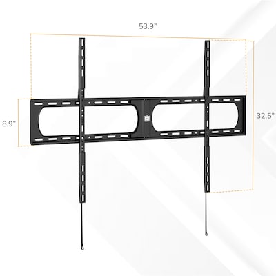Mount-It! Heavy-Duty XXL Fixed TV Wall Mount for 37" to 140" TVs, Holds Up to 275 lbs., Black (MI-14011)