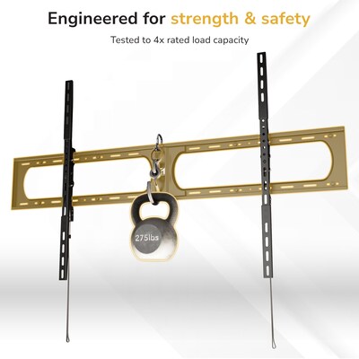 Mount-It! Heavy-Duty XXL Tilting TV Wall Mount for 37" to 140" TVs, Holds Up to 275 lbs., Black (MI-14012)