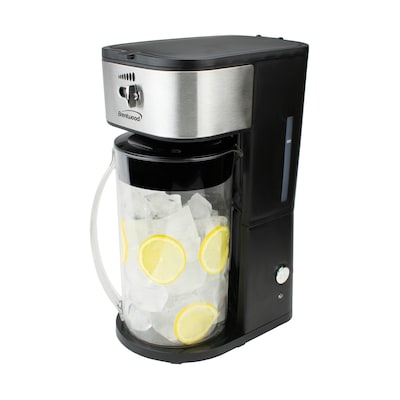 Brentwood 8-Cup Iced Tea & Coffee Maker & 40-oz. Insulated Stainless Steel Tumbler Cup, Black (KITBTWICECOFF02)