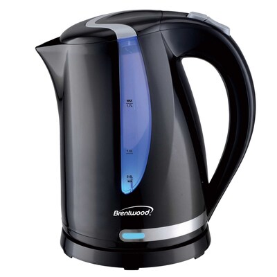 Brentwood 1.7L Cordless Electric Kettle with 24-oz. Vacuum-Insulated Water Bottle, Black/Silver (KITBTWKETTLE01)