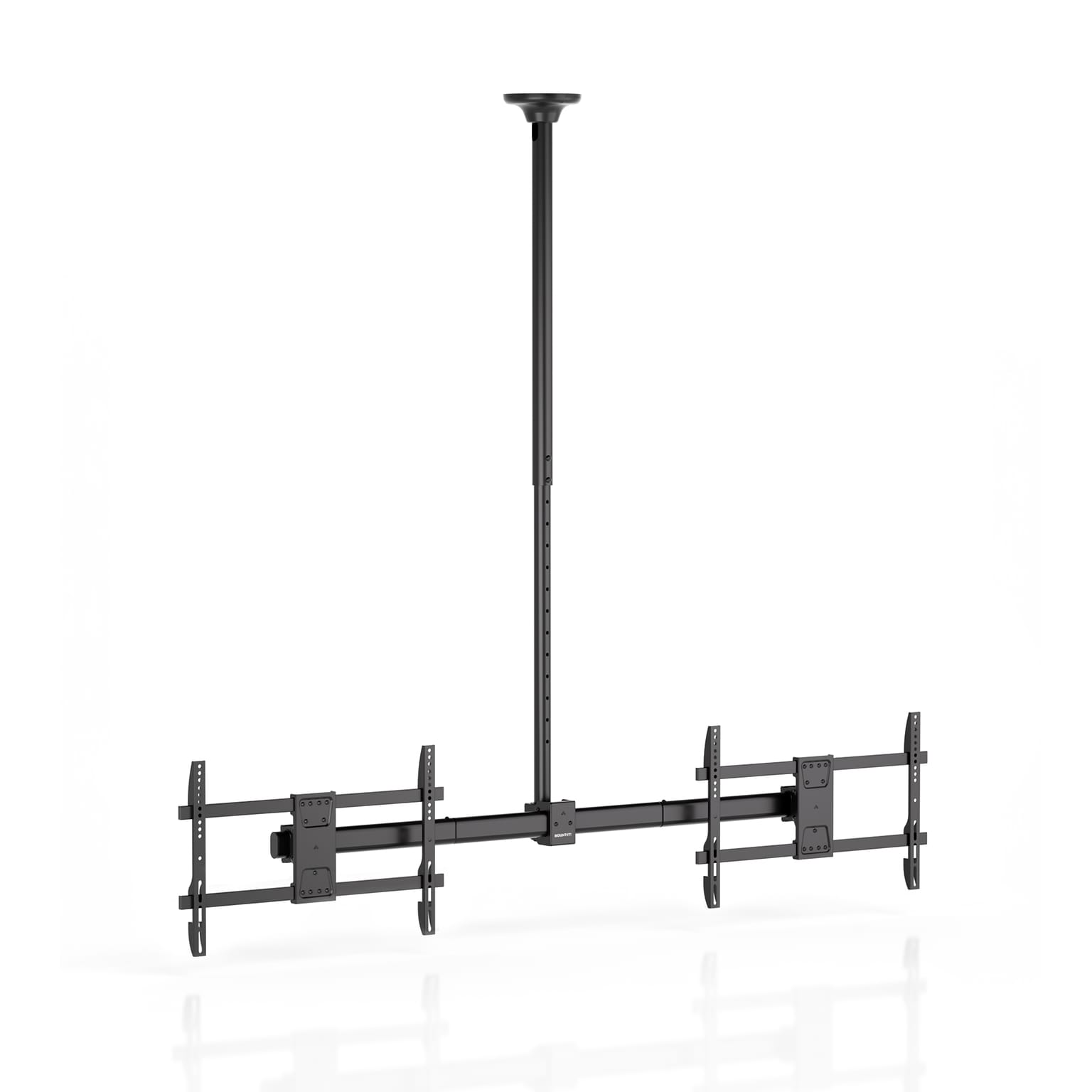 Mount-It! Dual TV Ceiling Mount with Long Pole for 35 to 60 TVs, Holds Up to 88 lbs. per Screen, Black (MI-522L)