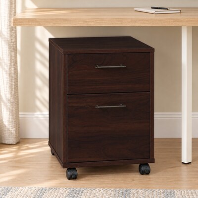 Regency Key West 2-Drawer Mobile File Cabinet, Letter Size, Lockable, 22.28H x 15.51W x 15.75D, Black Cherry (KWF116BC)