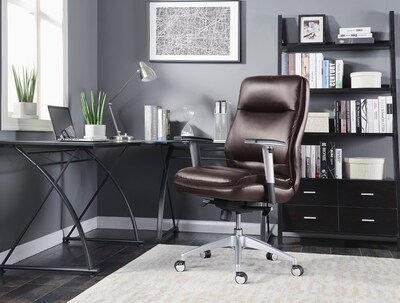 Beautyrest Platinum Abott Mid-Back Task Chair, Brown (49608BR)