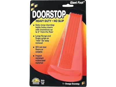 Master Giant Foot Rubber Doorstop, Orange, Each (00965)