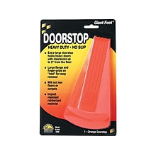 Master Giant Foot Rubber Doorstop, Orange, Each (00965)