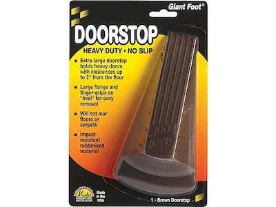 Master Giant Foot Rubber Doorstop, Brown, Each (00964)