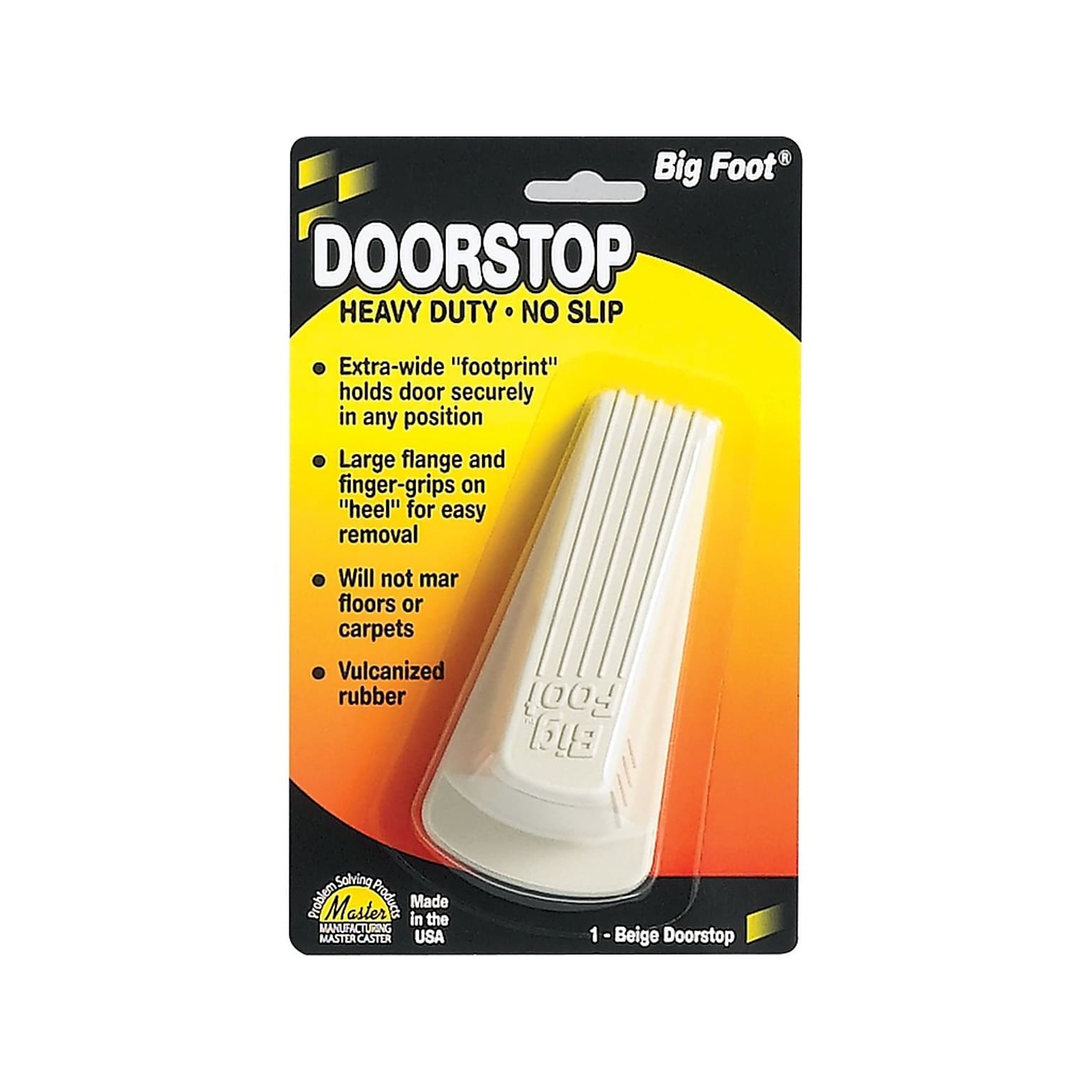 Master Big Foot Vulcanized Rubber Stop, Beige, Each (00900)