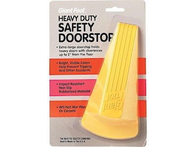 Master Giant Foot Rubber Doorstop, Yellow, Each (00966)