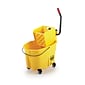 Rubbermaid WaveBrake 2.0 Janitorial Side-Press Bucket and Wringer, 35 Quart , Yellow (FG758088YEL)