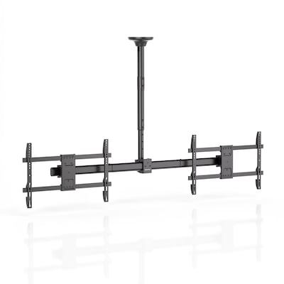 Mount-It! Dual TV Ceiling Mount for 34 to 60 TVs, Holds Up to 88 lbs. per Screen, Black (MI-522S)