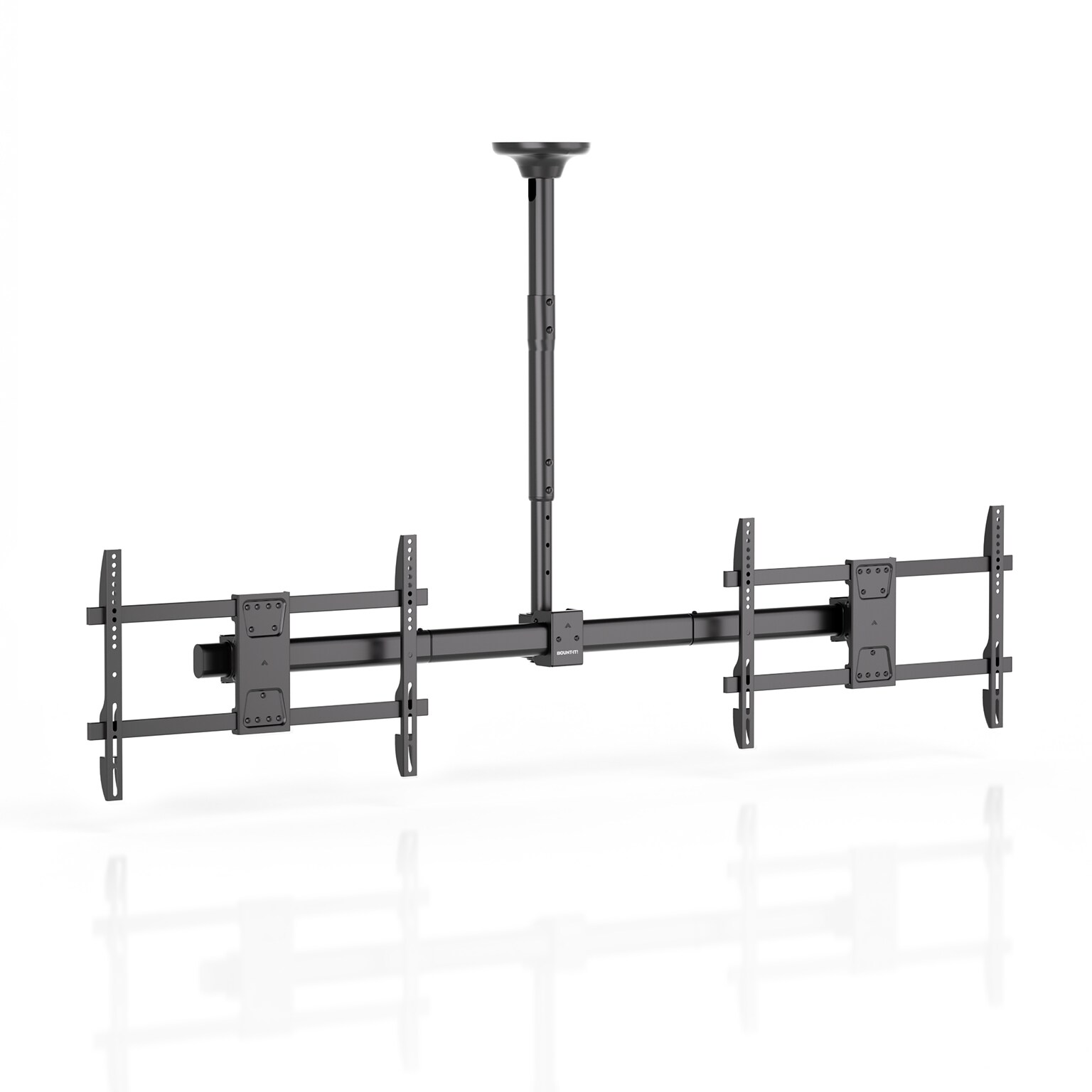 Mount-It! Dual TV Ceiling Mount for 34 to 60 TVs, Holds Up to 88 lbs. per Screen, Black (MI-522S)