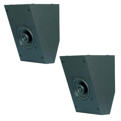 BIC America RtR Elite S2040 100W Dual-Angle On-Wall 4.5-In. Surround Speakers, Matte Black