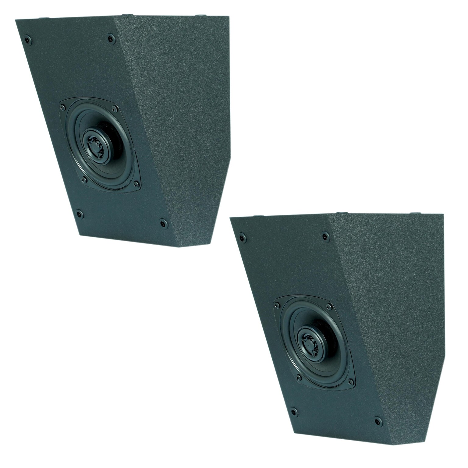 BIC America RtR Elite S2040 100W Dual-Angle On-Wall 4.5-In. Surround Speakers, Matte Black