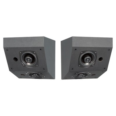 BIC America RtR Elite S3070 100W Dual-Angle On-Wall 4.5-In. Surround Speakers, Matte Black