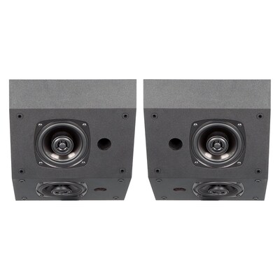 BIC America RtR Elite S3070 100W Dual-Angle On-Wall 4.5-In. Surround Speakers, Matte Black