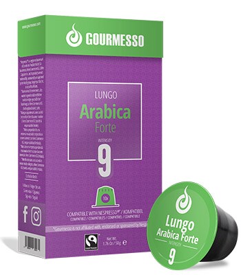Gourmesso Espresso Lungo Arabica Compatible Coffee Capsules for Nespresso Machines, 5 Boxes (40704)