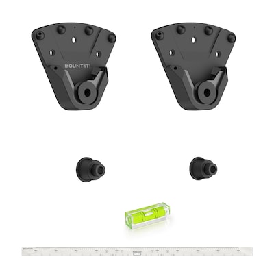 Mount-It! No-Stud Low-Profile TV Wall Mount for 32 to 100 TVs, Holds Up to 220 lbs., Black (MI-417)