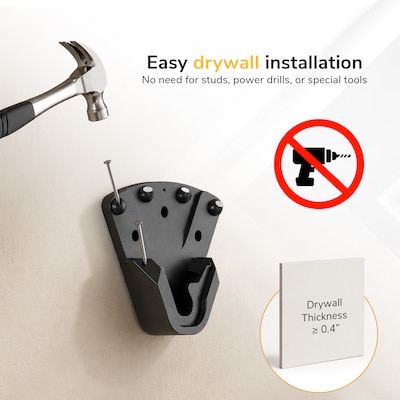 Mount-It! No-Stud Low-Profile TV Wall Mount for 32" to 100" TVs, Holds Up to 220 lbs., Black (MI-417)