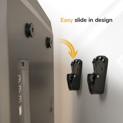 Mount-It! No-Stud Low-Profile TV Wall Mount for 32" to 100" TVs, Holds Up to 220 lbs., Black (MI-417)