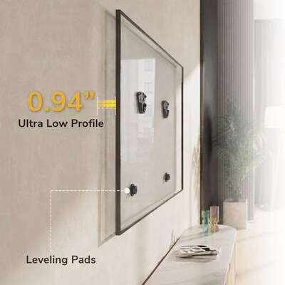 Mount-It! No-Stud Low-Profile TV Wall Mount for 32" to 100" TVs, Holds Up to 220 lbs., Black (MI-417)