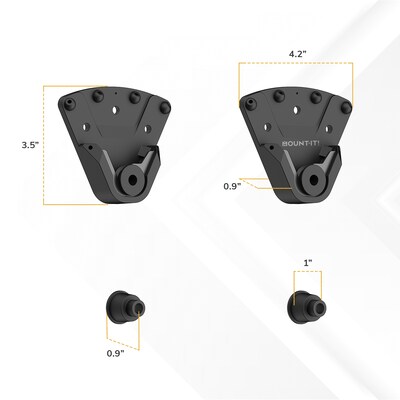 Mount-It! No-Stud Low-Profile TV Wall Mount for 32" to 100" TVs, Holds Up to 220 lbs., Black (MI-417)
