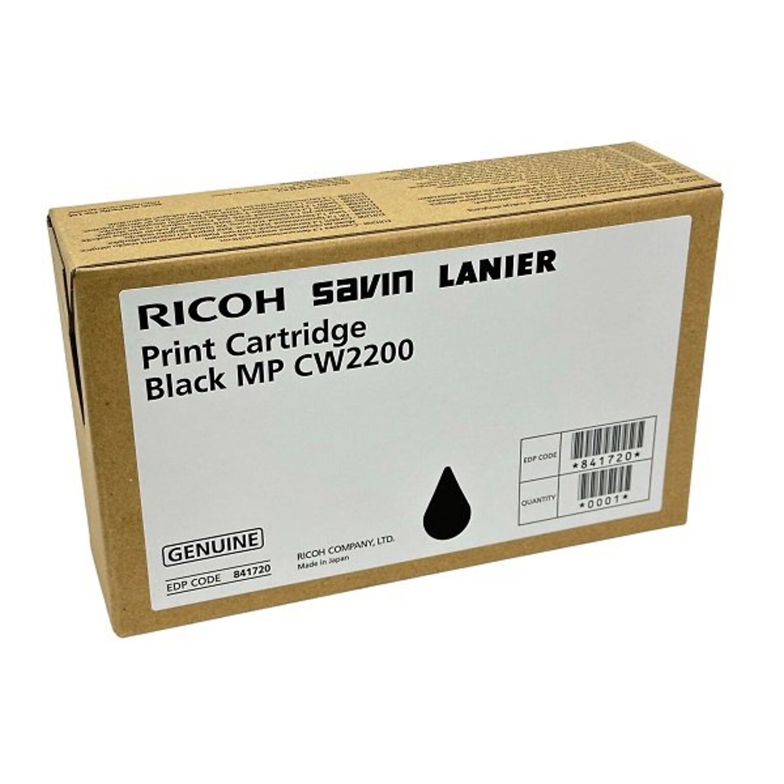 Ricoh MP CW2200 Black Standard Yield Toner Cartridge, Prints Up to 200 Pages (841720)