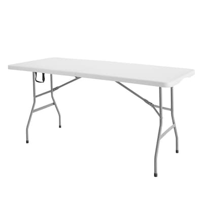 Regency Trestle 60 x 29 Heavy Duty Plastic Folding Table, White (TBM6029WH)