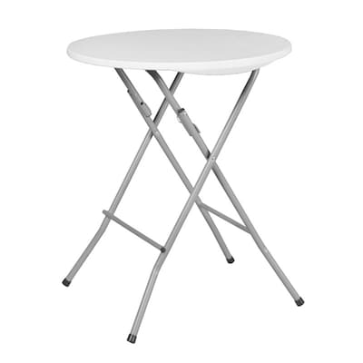 Regency Trestle Series 24 Heavy Duty Round Folding Table, White (TBM24RNDWH)