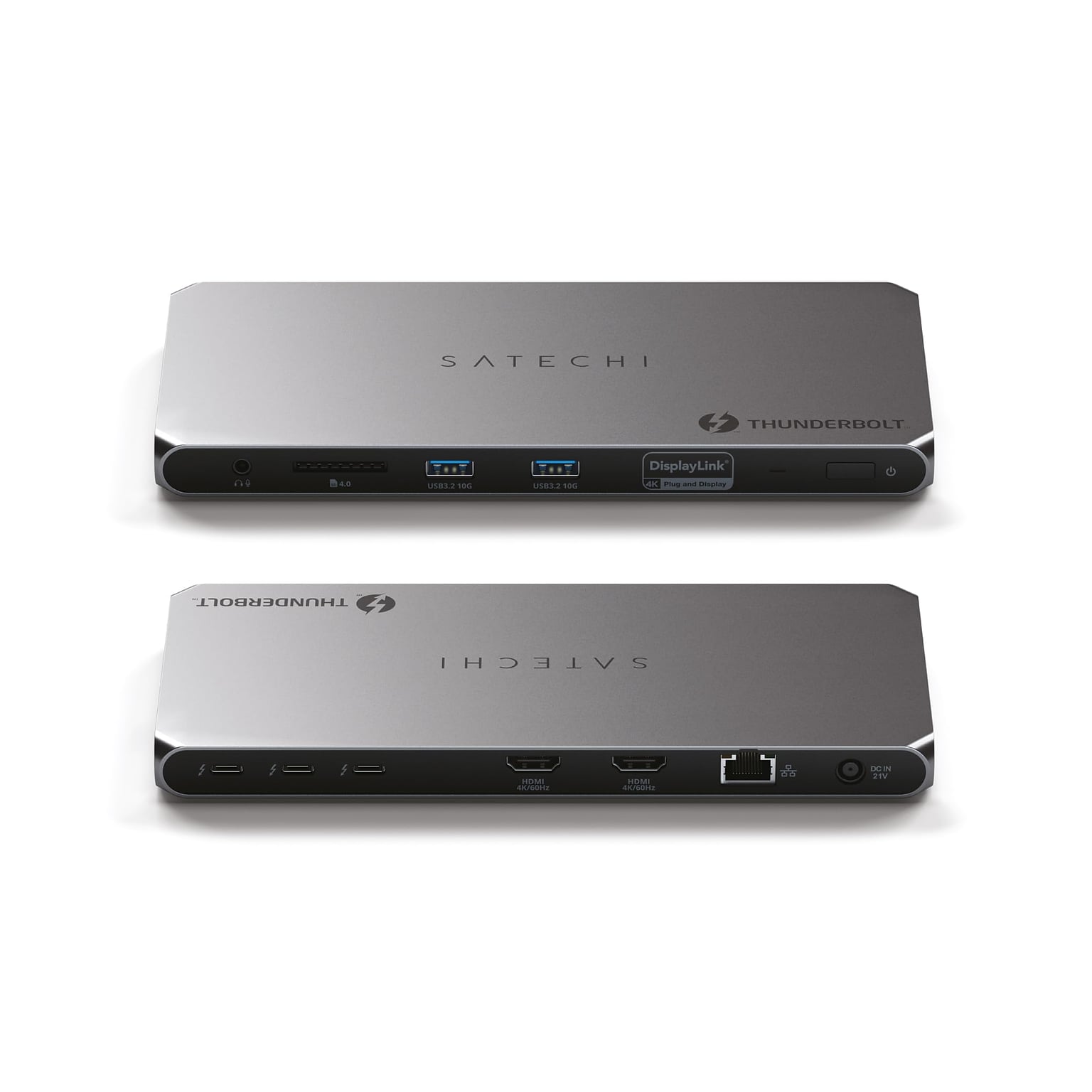 Satechi Thunderbolt 4 Multi-Display Docking Station, Space Gray (ST-DT4MDM-US)
