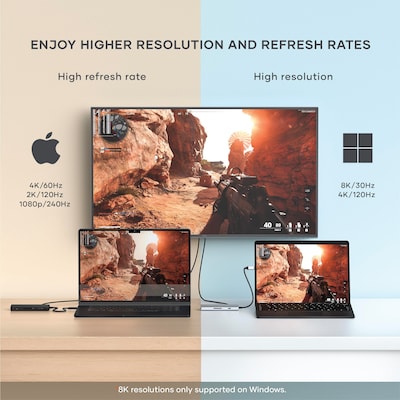 Satechi USB-C MultiPort Adapter 8K with Ethernet V3,  Space Gray (ST-P8KEM)