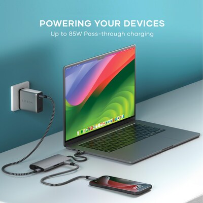 Satechi USB-C MultiPort Adapter 8K with Ethernet V3,  Space Gray (ST-P8KEM)