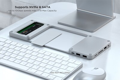 Satechi Slim Dock Docking Station for iMac, Silver (ST-UCISDS)