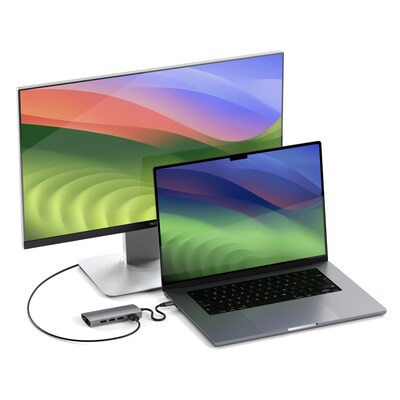 Satechi Type-C Multi-Port Adapter 4K with Ethernet V2, Space Gray (ST-TCMA2M)