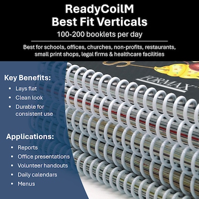 Formax ReadyCoilM Premium Manual Punch and Electric Coil Binding Machine, 160 Sheet Capacity