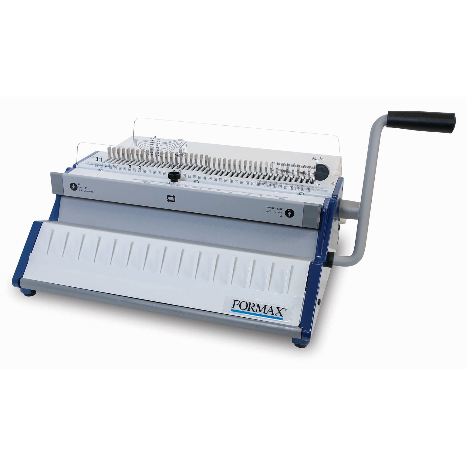 Formax ReadyWire3E Premium Electric Punch and Manual Wire Binding Machine, 135 Sheet Capacity