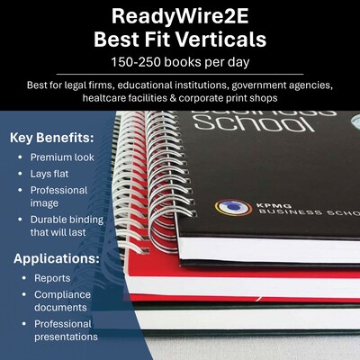Formax ReadyWire2E Premium Electric Punch and Manual Wire Binding Machine, 340 Sheet Capacity