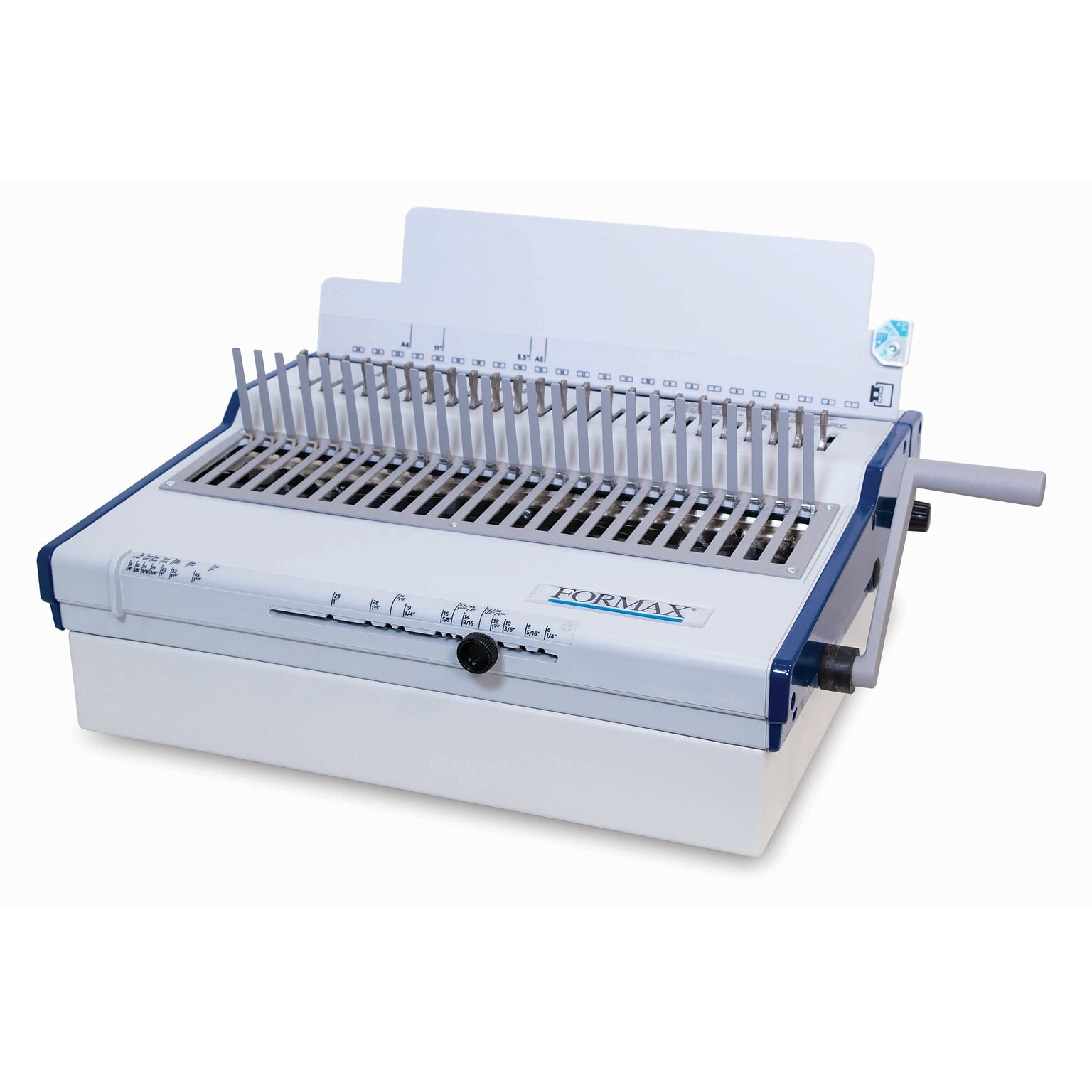 Formax ReadyCombE Premium Electric Punch and Manual Comb Binding Machine, 480 Sheet Capacity