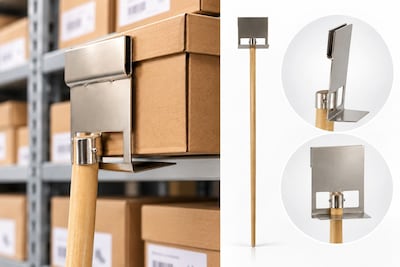 NAHANCO 60" Shoe Box Reacher with 4" Square Shaped Metal Plate (MBR)