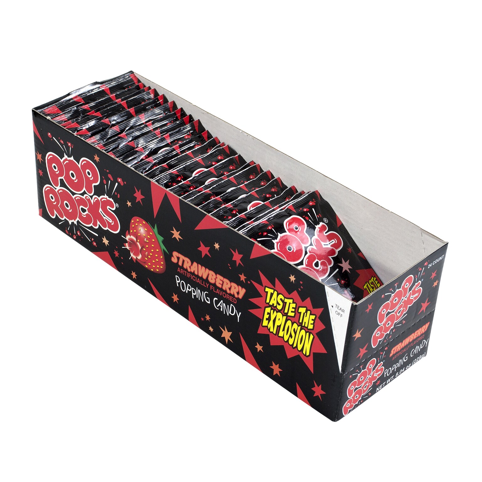 Pop Rocks Strawberry Hard Candy, 0.33 oz., 24 Pieces (209-00231)