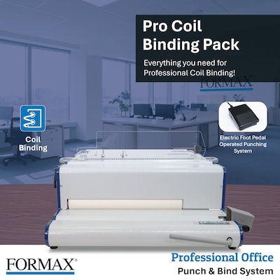 Formax Pro Coil Bind Pack with Electric Punch, Punch Die, and Electric Coil Binder