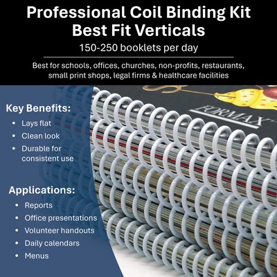 Formax Pro Coil Bind Pack with Electric Punch, Punch Die, and Electric Coil Binder