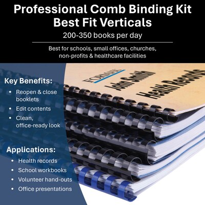 Formax Pro Comb Bind Pack with Electric Punch, Punch Die, and Manual Comb Binder